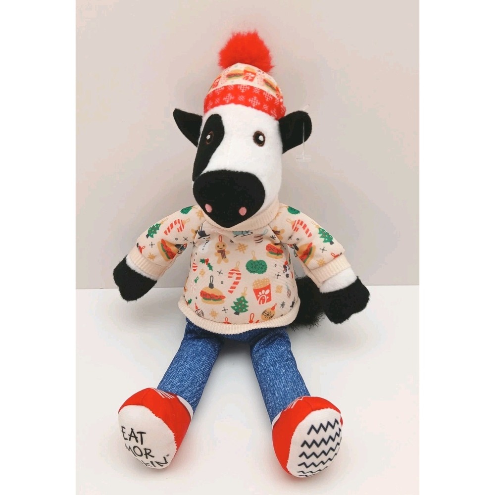 Chick-fil-A Limited Edition Holiday Cow Eat Mor Chikin 11" Plush Toy 2024
